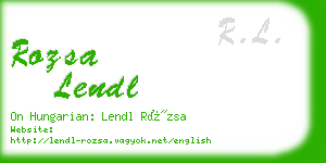 rozsa lendl business card